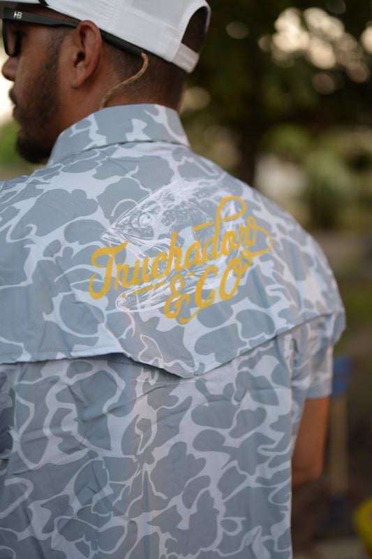Comfort Vented Buttonup - Smoke Grey Camo