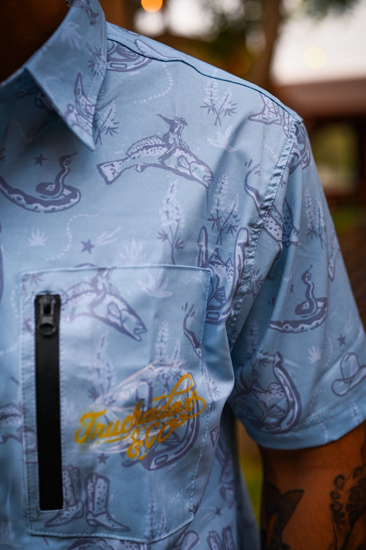 Coastal Cowboy Comfort Vented Shirt - Sky