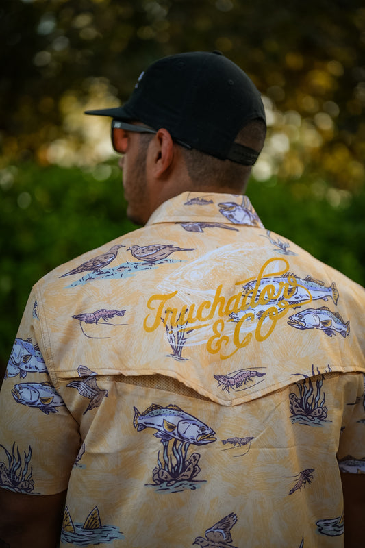 Paloma y Truchitas Comfort Vented Shirt- Amarillo