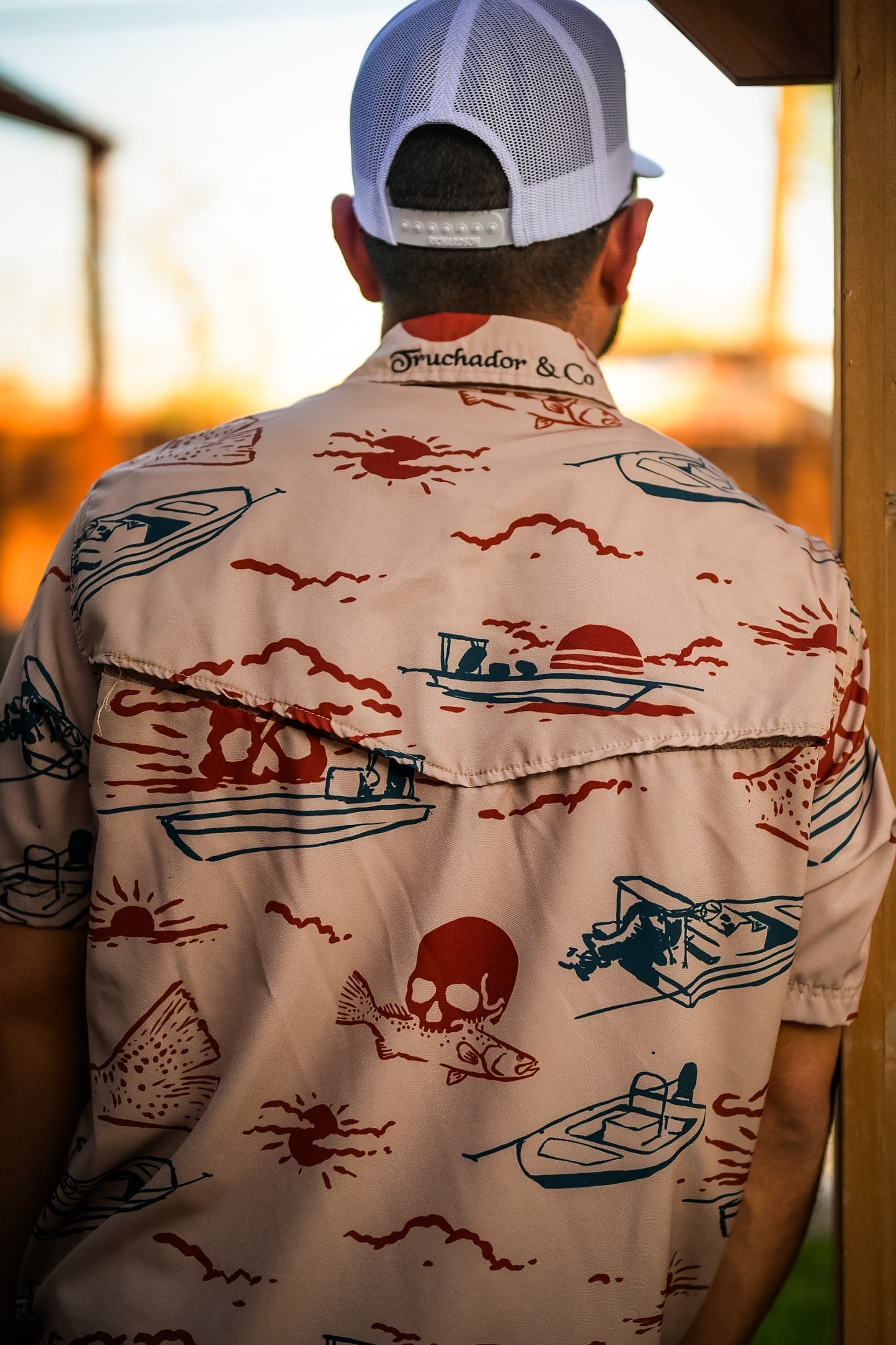Skiff Sunrise Comfort Vented Button-up Shirt- Clay