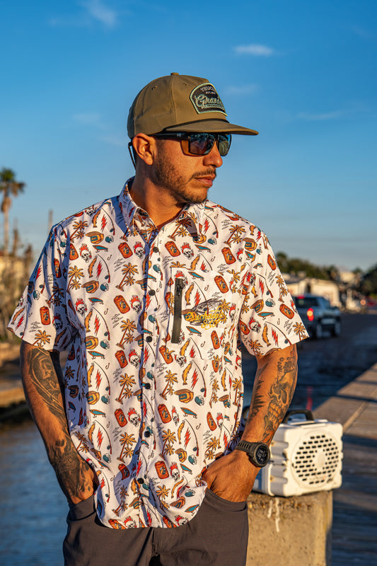 La Playa Comfort Vented Shirt- White
