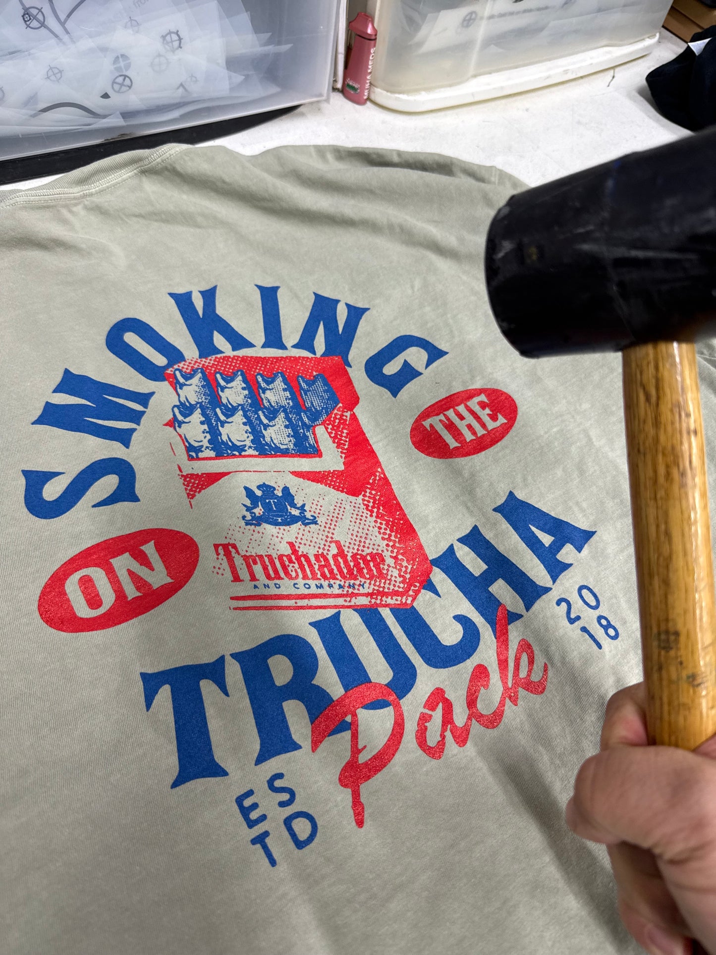 Smoking on the Trucha Pack Tee