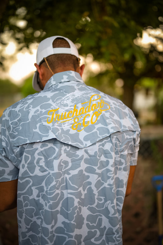 Comfort Vented Buttonup - Smoke Grey Camo