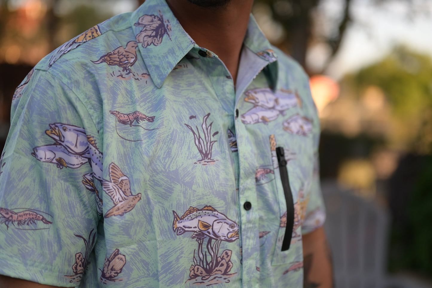 Paloma y Truchitas Comfort Vented Shirt - Seagrass
