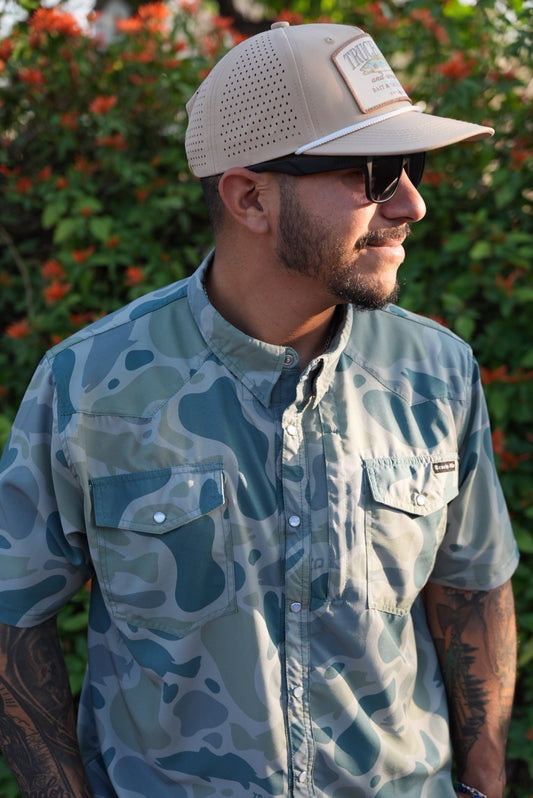 Truchaflauge Pearl Snap Button up - Lagoon