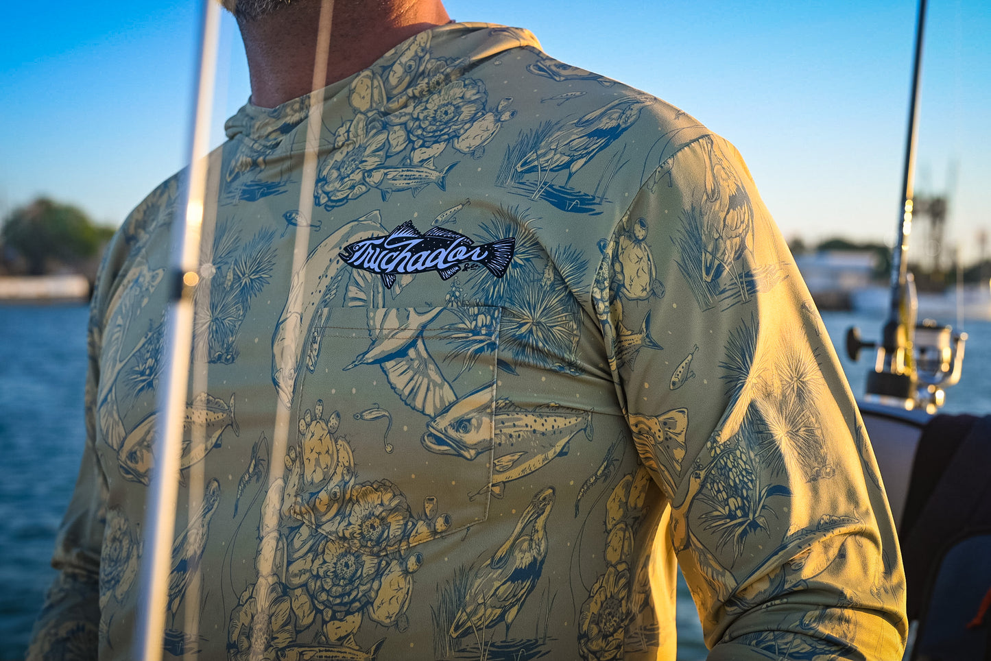 Coastal Bend- TRUblend Performance Tee - Olive