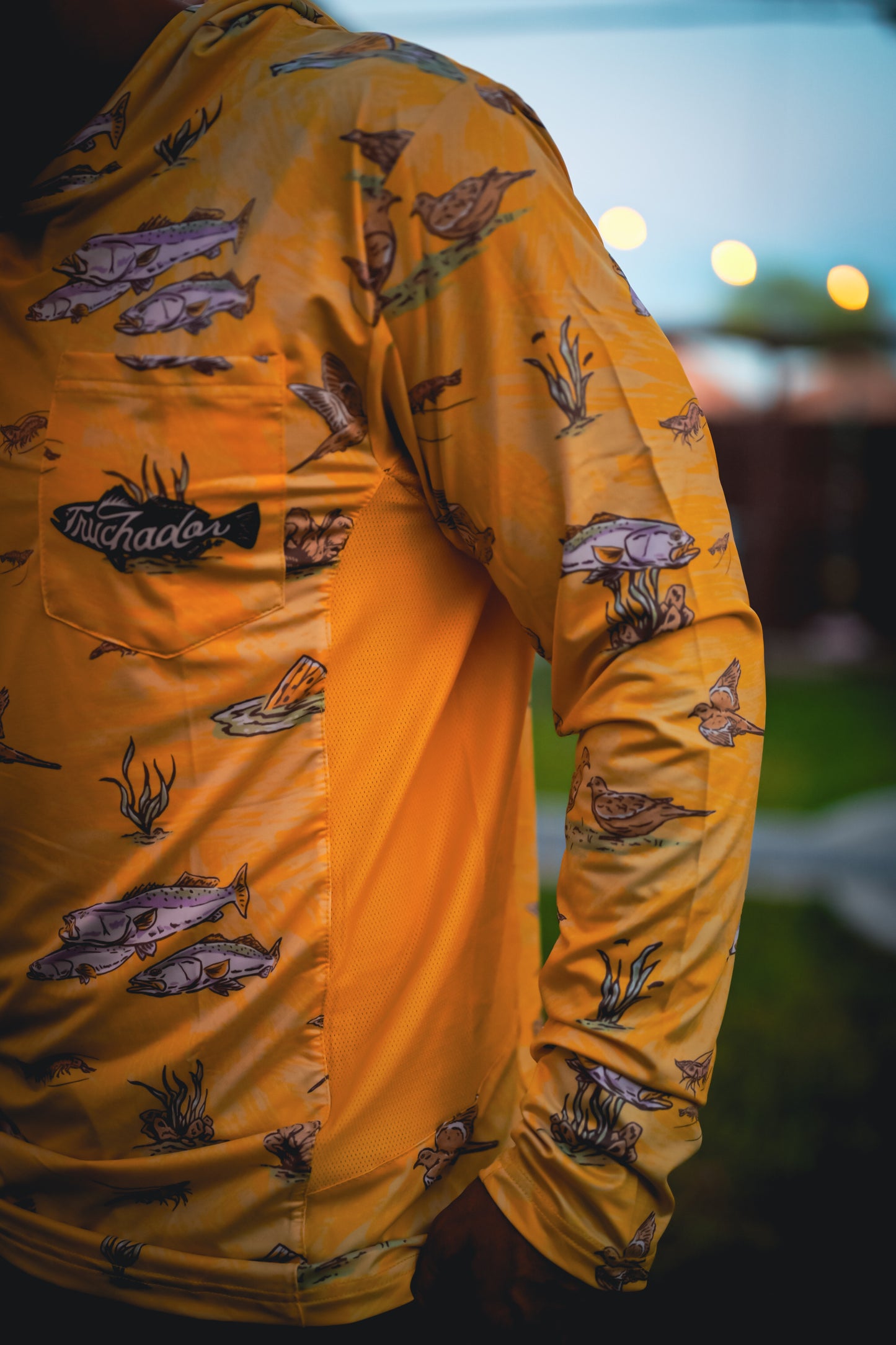 Truchas y Palomitas Vented Performance Tee - Amarillo