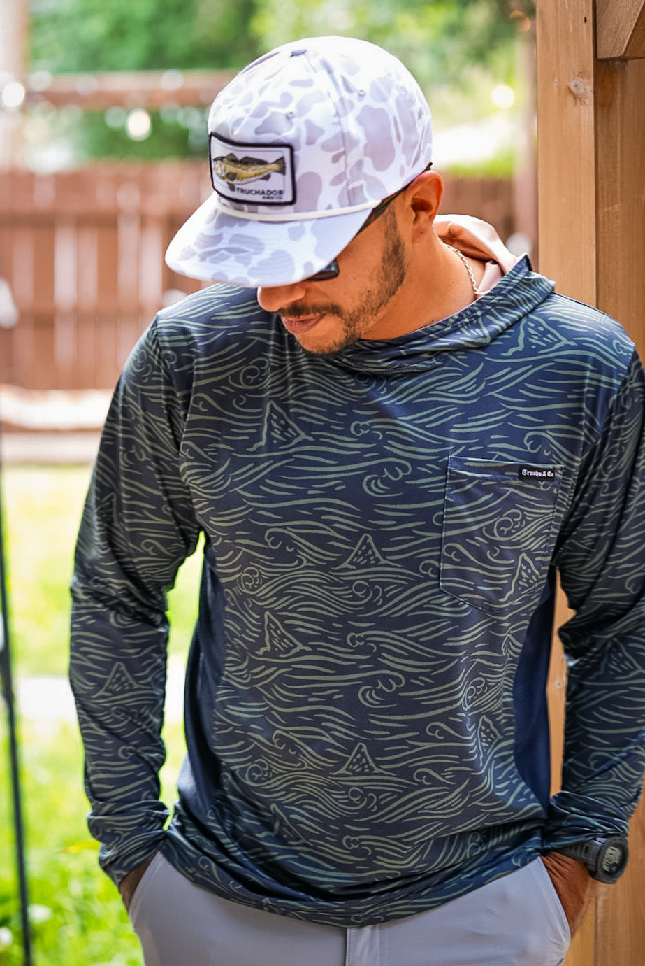 Trucha Wave Vented Performance Tee - Navy