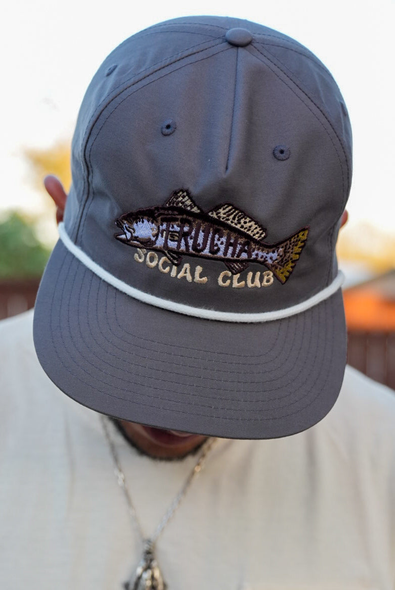 Trucha Social Club Hat- Slate Grey