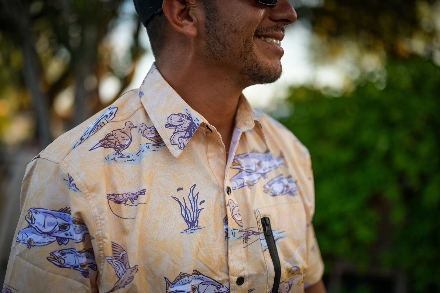 Paloma y Truchitas Comfort Vented Shirt- Amarillo