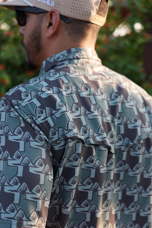 Texas Trout Pearl Snap Button up