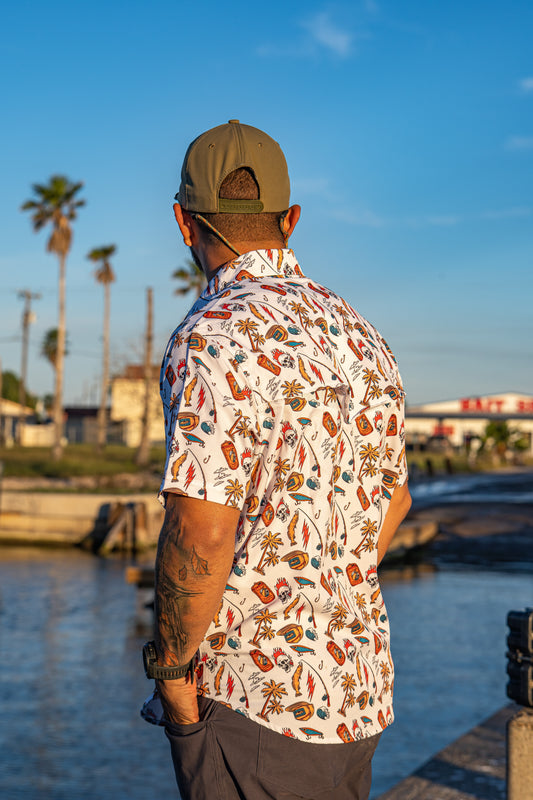 La Playa Comfort Vented Shirt- White