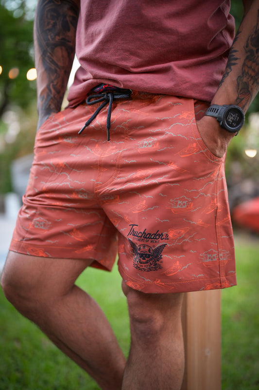 Skiff Sunrise Wade Shorts 2.0- Rust