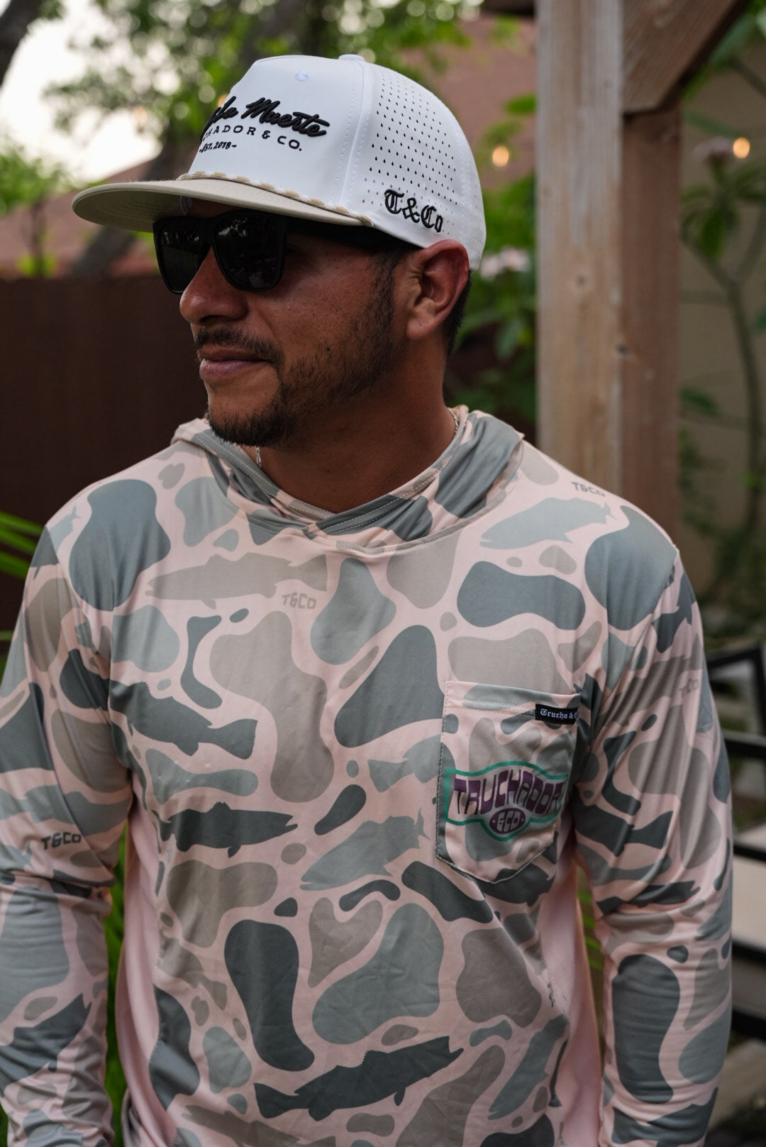 Viva La Trucha Truchaflauge Vented Performance Tee - PeachFuzz