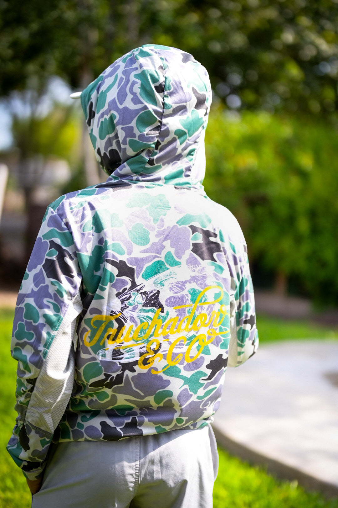 Youth Green Moss Vented Performance Youth Shirt 50 UPF+