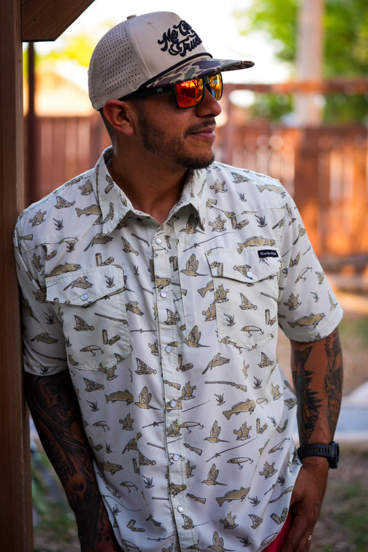 Cast and Blast Comfort Vented Pearl Snap