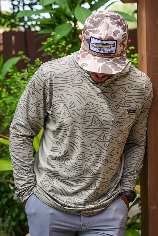Trucha Wave Vented Performance Tee - Sage