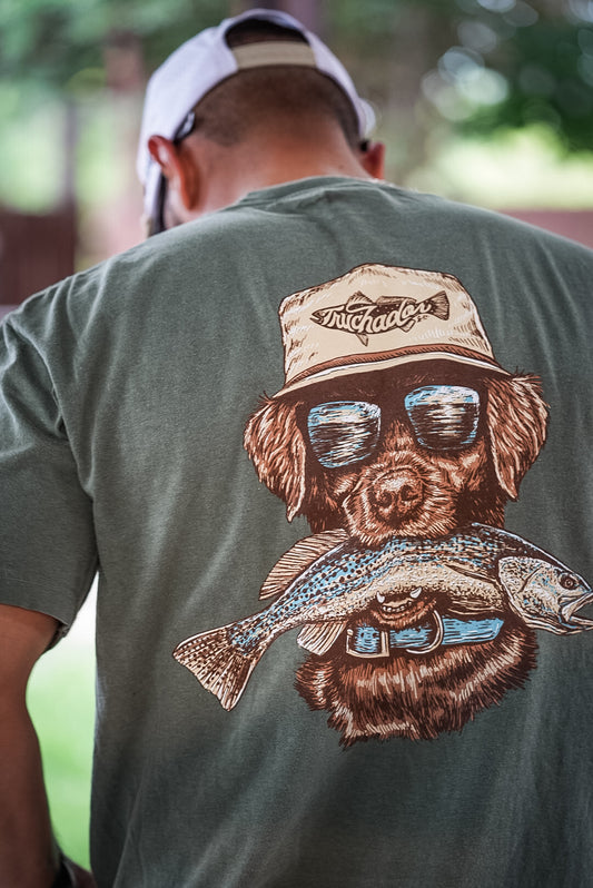 Truchador Dog Tee - Moss