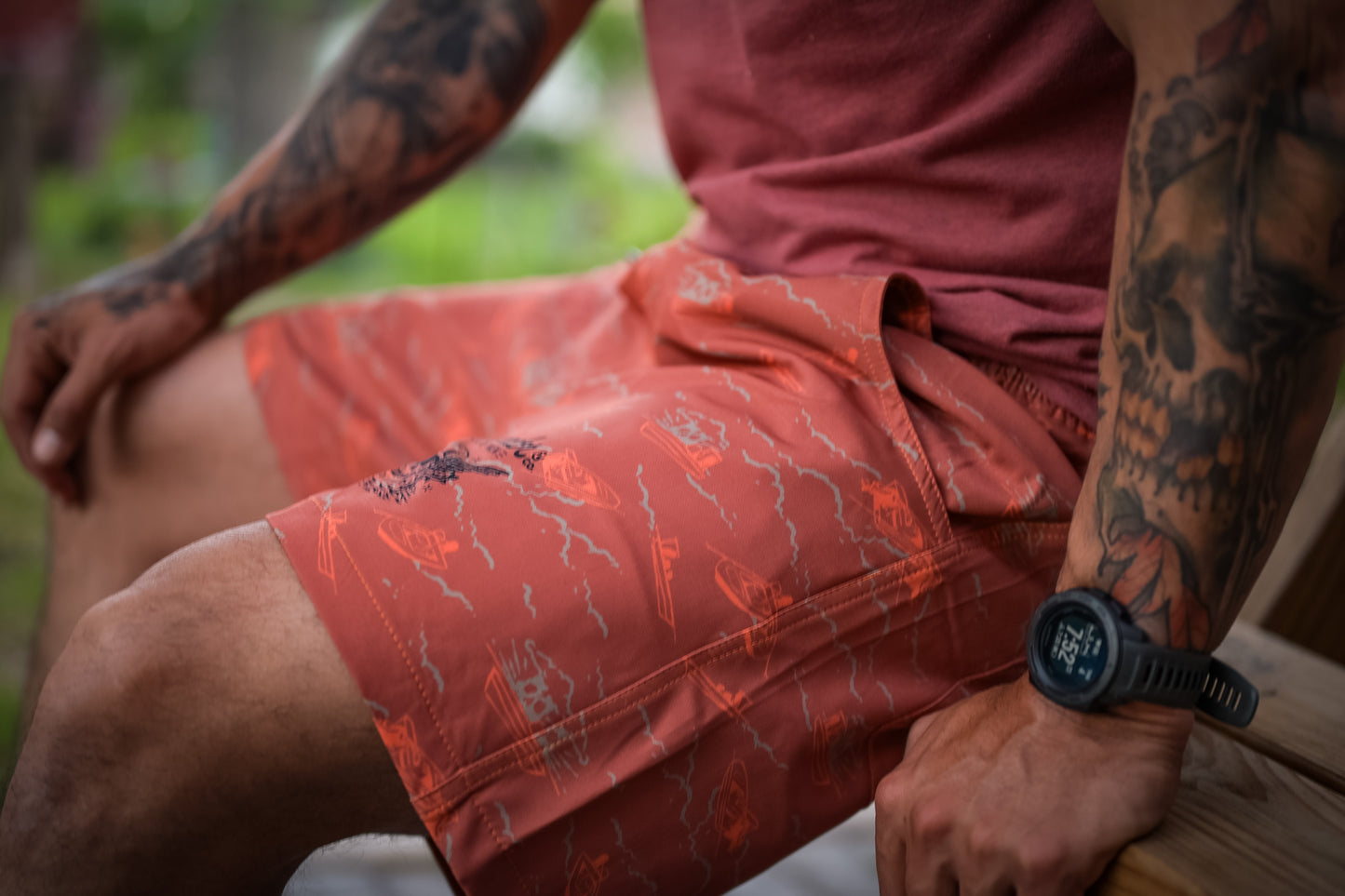 Skiff Sunrise Wade Shorts 2.0- Rust