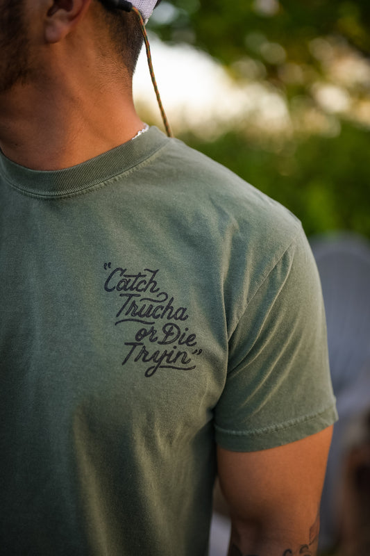 Catch Trucha Comfort Tee - Dark Moss