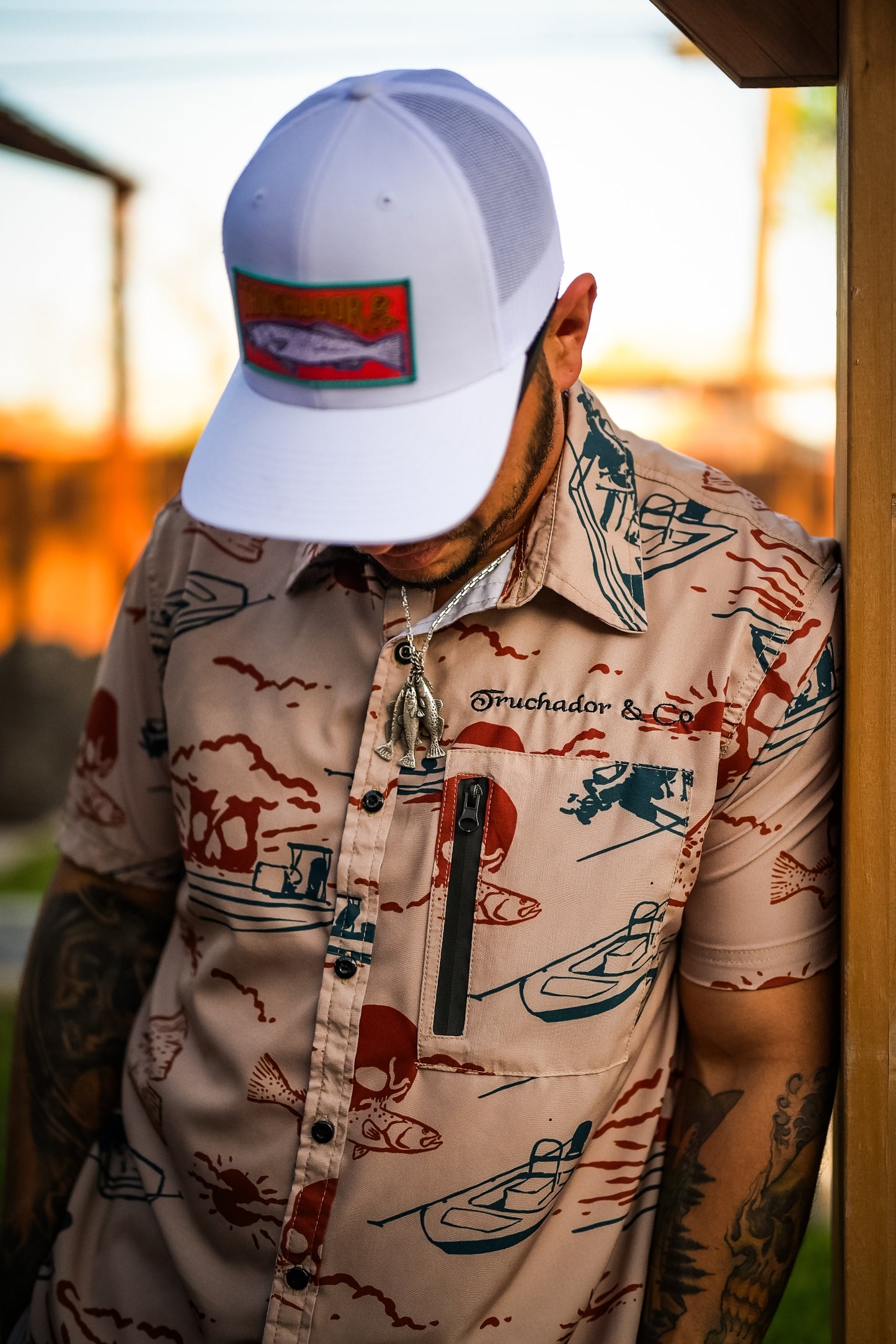 Skiff Sunrise Comfort Vented Button-up Shirt- Clay