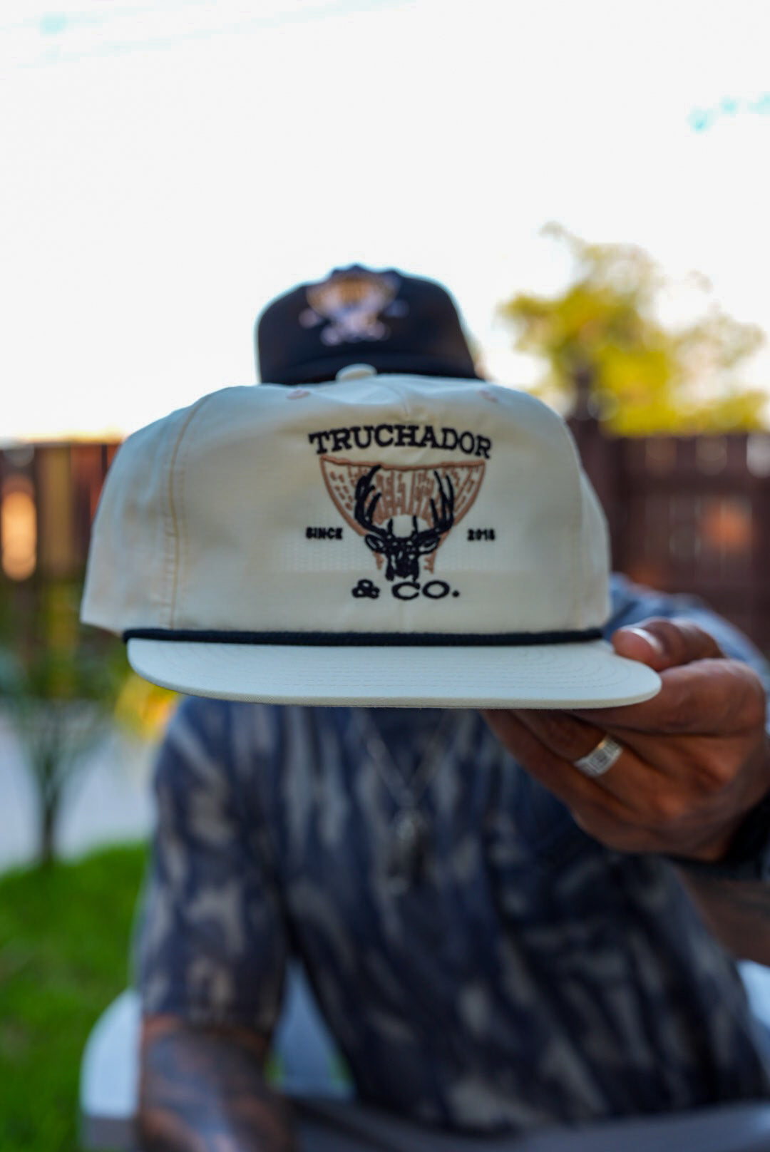 Texas Tails Captain Hat- Bone