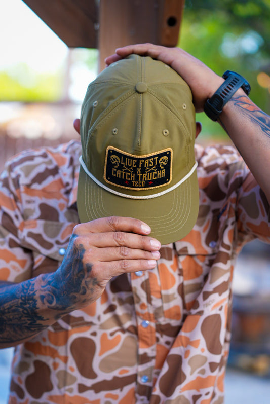 Live Fast Catch Trucha Captain Hat