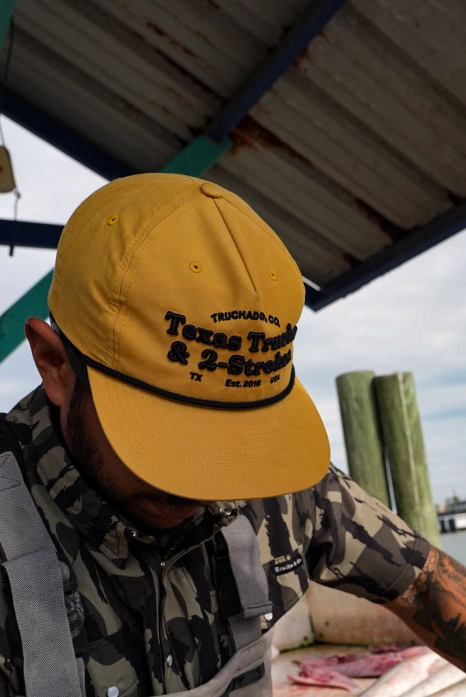 Texas Trucha 2- Stroke Hat- Mustard