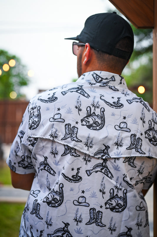 Coastal Cowboy Comfort Vented Shirt - White