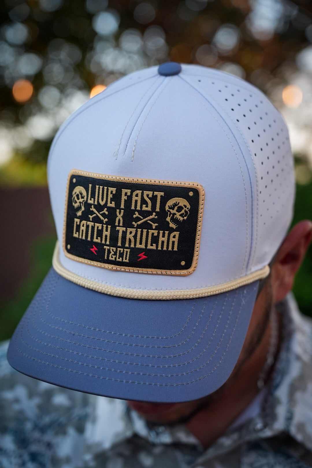 Live Fast x Catch Trucha Hat - White| Slate
