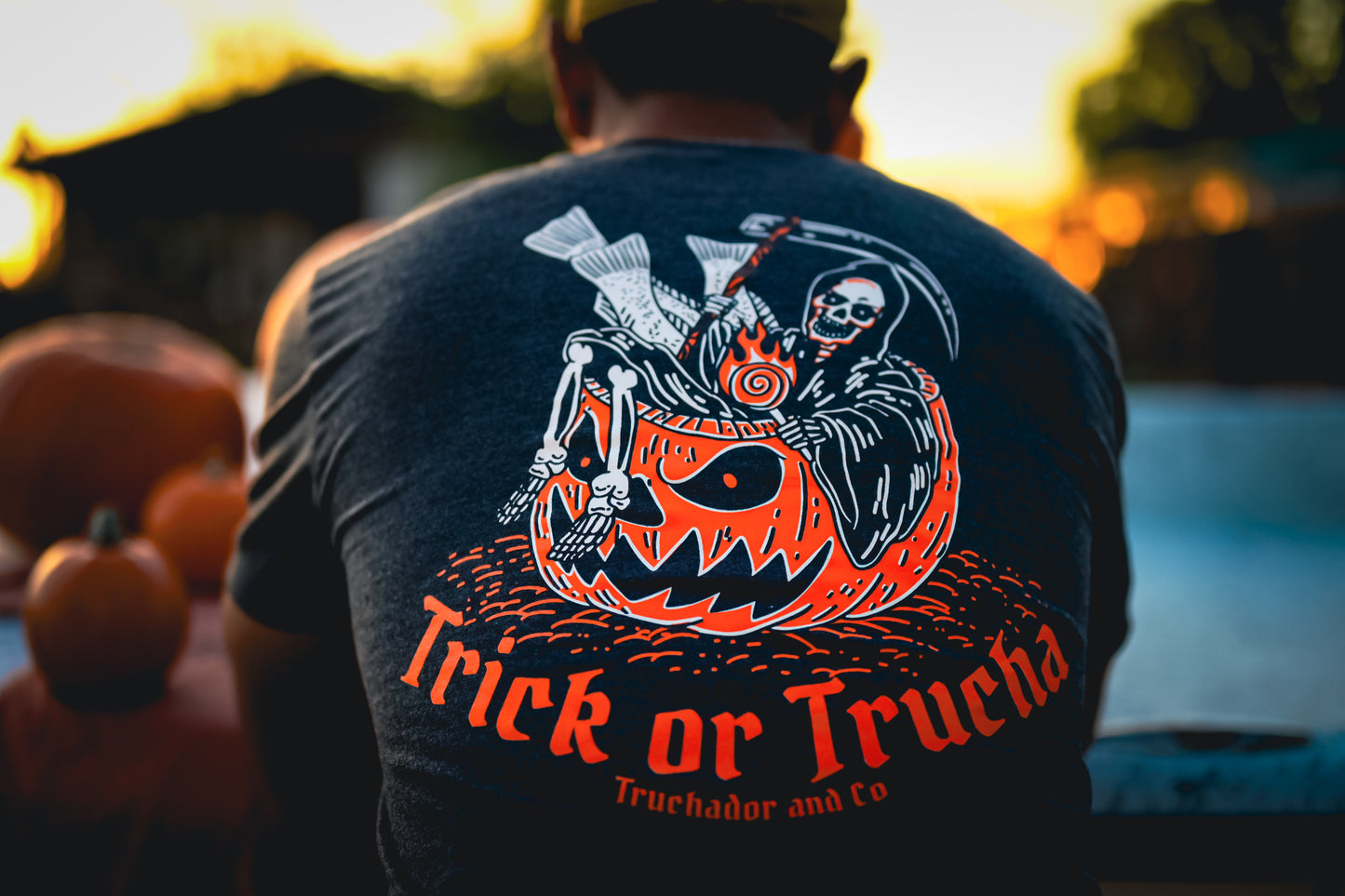 Trick or Trucha Charcoal Tee