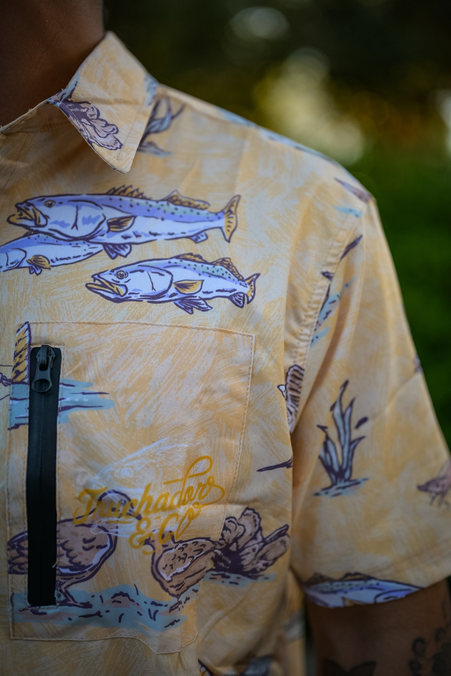 Paloma y Truchitas Comfort Vented Shirt- Amarillo