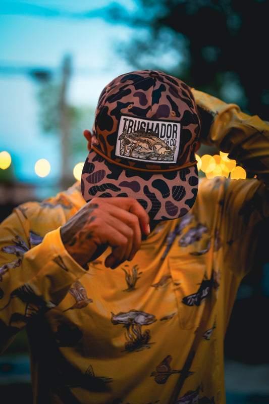 Truchas y Palomitas Vented Performance Tee - Amarillo