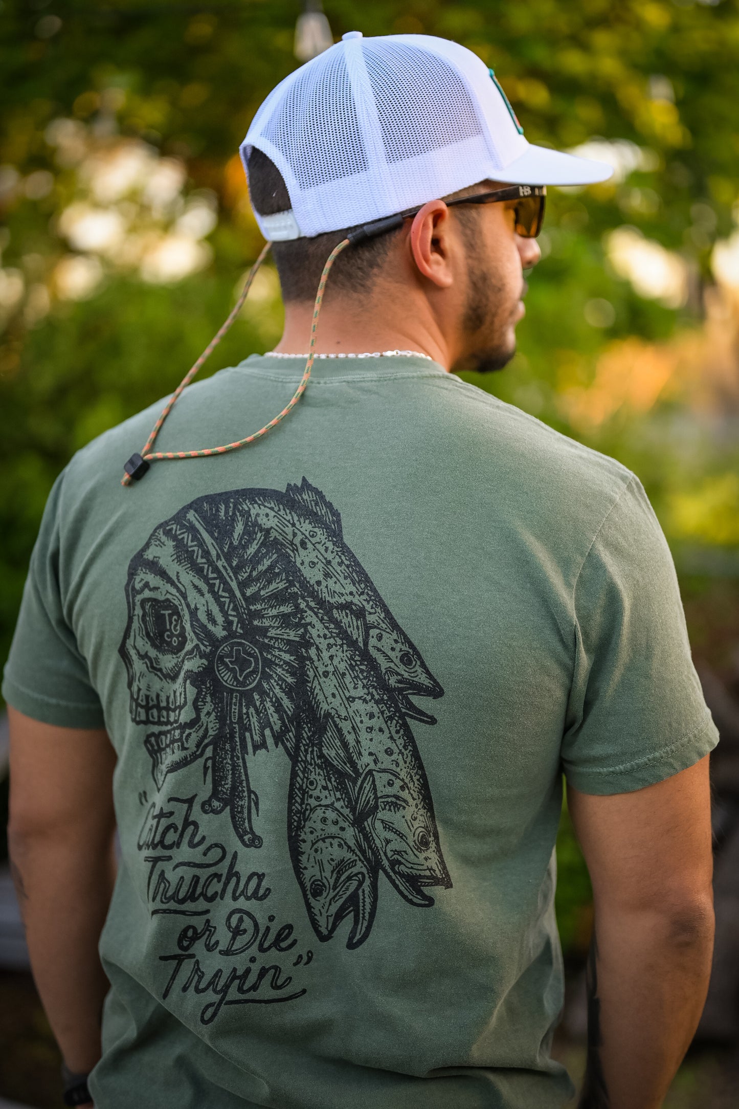 Catch Trucha Comfort Tee - Dark Moss