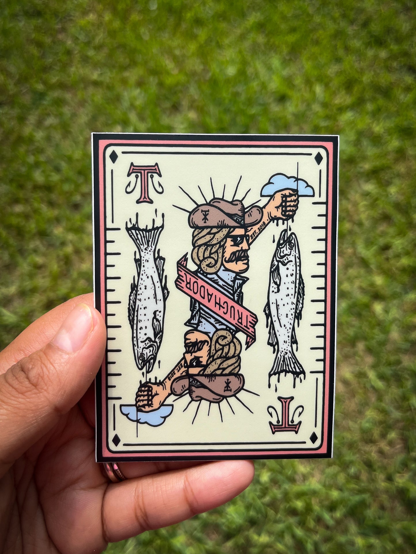 Trout Card Sticker