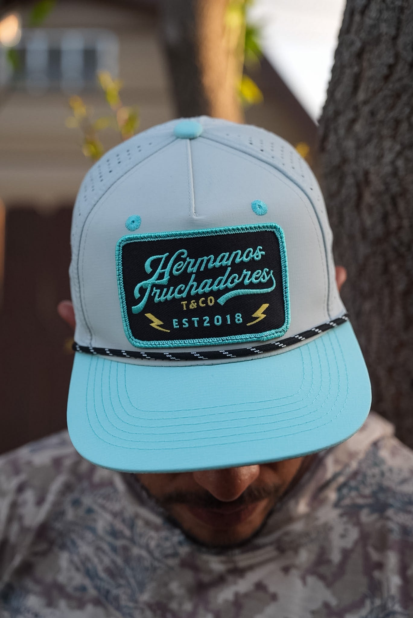 Hermanos Truchadores Hat- Grey | Seafoam Blue