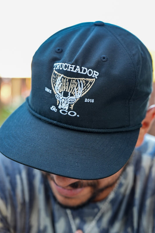Texas Tails Captain Hat- Black