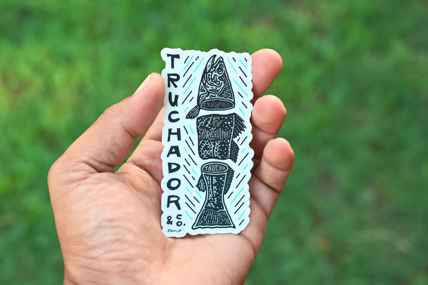 Live & Breathe Trucha Sticker