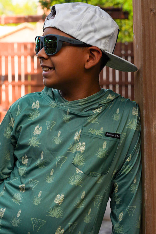 Youth Vented Performance Youth Shirt 50 UPF+ - Clover Green