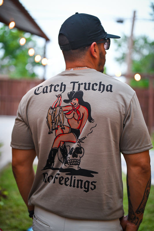Catch Trucha Not Feelings Tee - Coyote Brown