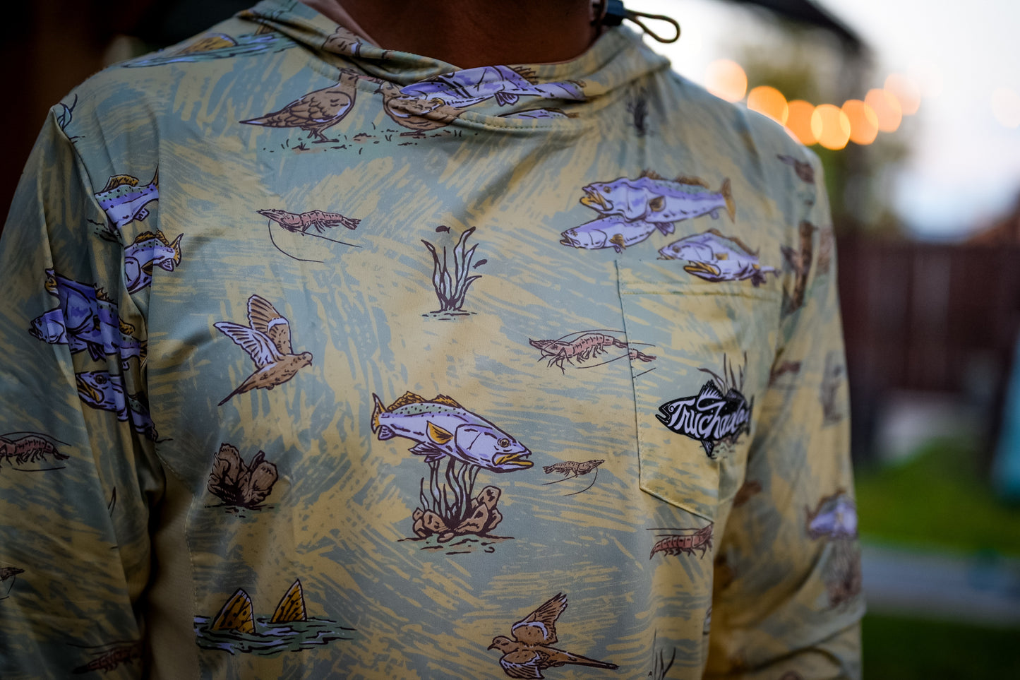 Truchas y Palomitas Vented Performance Tee Sandbar