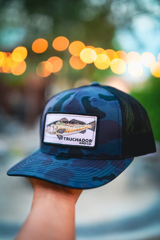 Troutlandia Patch Hat - Navy Camo