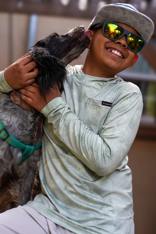 Youth Vented Performance Youth Shirt 50 UPF+ - Tejas Blooms