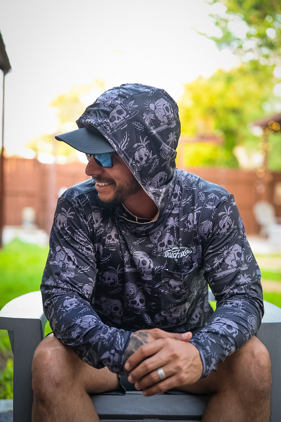 Skulls and Skiffs Performance Tee - Jetty Grey