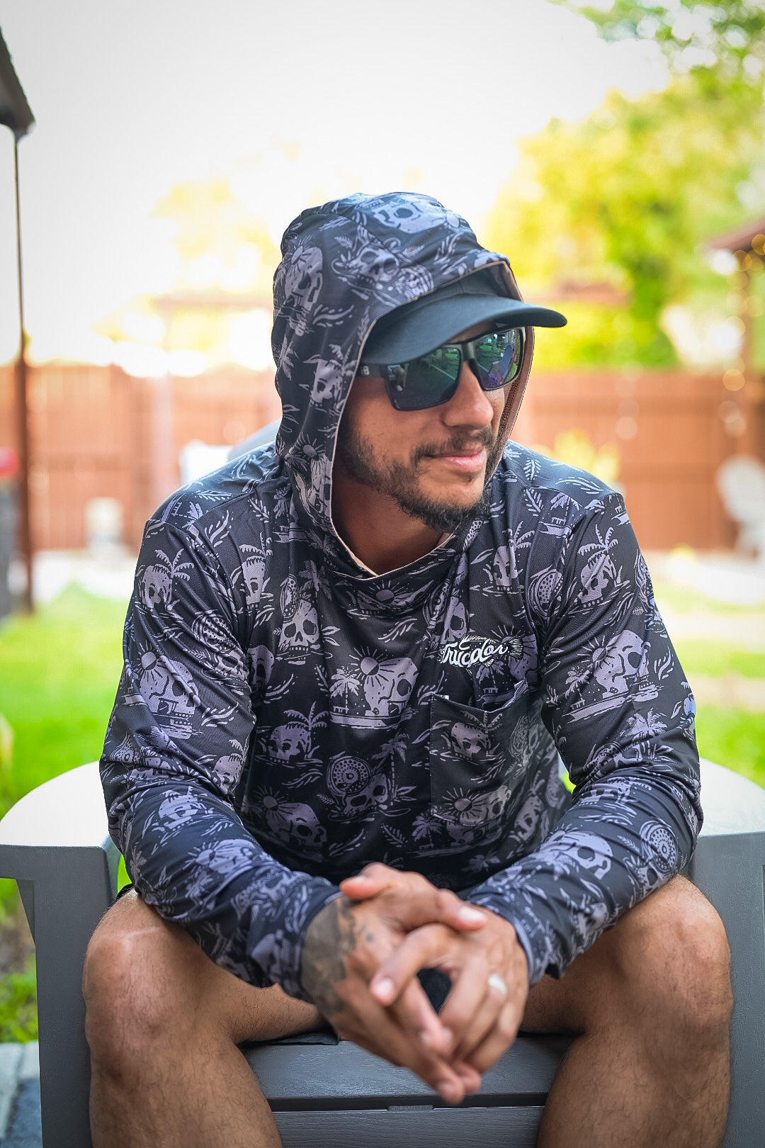 Skulls and Skiffs Performance Tee - Jetty Grey