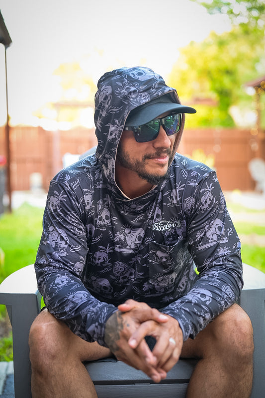 Skulls and Skiffs Performance Tee - Jetty Grey