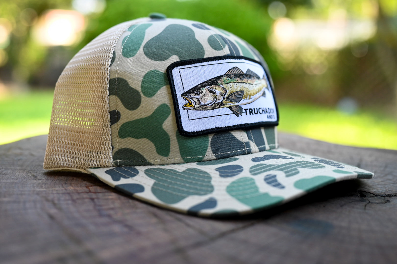 Flying Fisherman Men's Camo Bass Patch Trucker Hat at Tractor Supply Co.