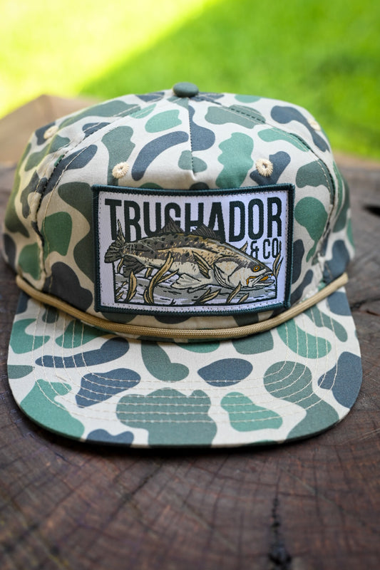 Port Mansfield COASTAL CAMO Captain Hat - Green