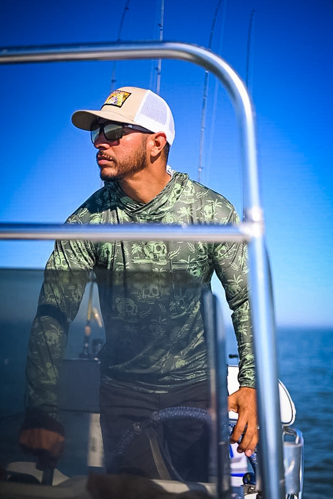 Skulls and Skiffs Performance Tee - Mojito Green