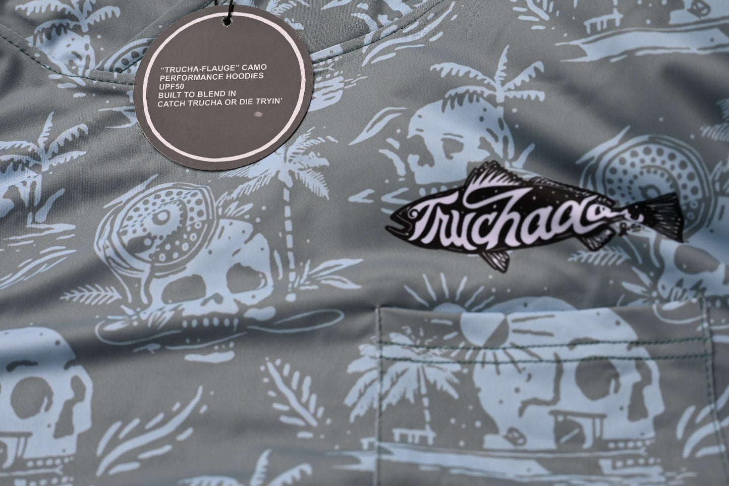 Skulls and Skiffs Performance Tee - Bahia Grande Blue